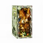 Secret World of the Forest Book Nook mit LED, zauberhafte Wald Miniatur mit Feen, Blumen und natürlicher Atmosphäre