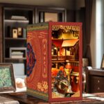 Chinesische Miniatur Book Nook Dekoration für Zuhause mit alter Stadtansicht und traditionellem Design