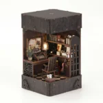 DIY-Miniatur-Detektei – Book-Nook-Bausatz mit LED-Beleuchtung als stilvolle Bücherregal-Deko