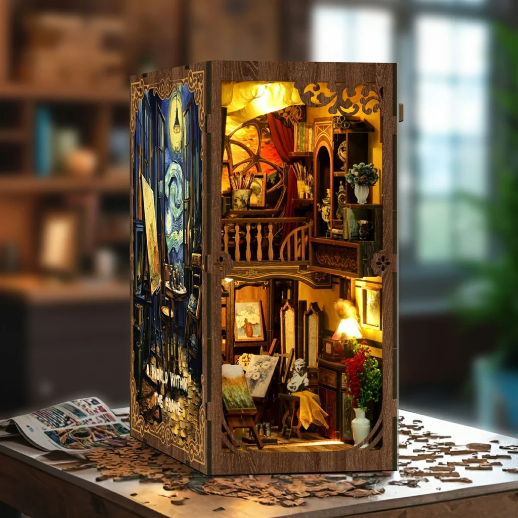 Eine Welt im Rahmen – DIY-Buchwinkel-Bausatz-3D-Puzzle