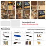 DIY Art Book Nook Bausatz mit Holzteilen, Miniaturmöbeln und Bastelzubehör