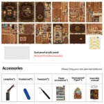 Royal Tailor Book Nook Bausatz mit Holzteilen, Aufklebern und Zubehör zum Zusammenbauen