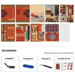Chinese Book Nook DIY Set mit Holzteilen, Werkzeug, Zubehör und Montageanleitung für den Aufbau