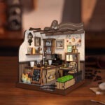 Country Café Book Nook mit Miniatur-Café, Kaffeemaschine und gemütlicher Einrichtung