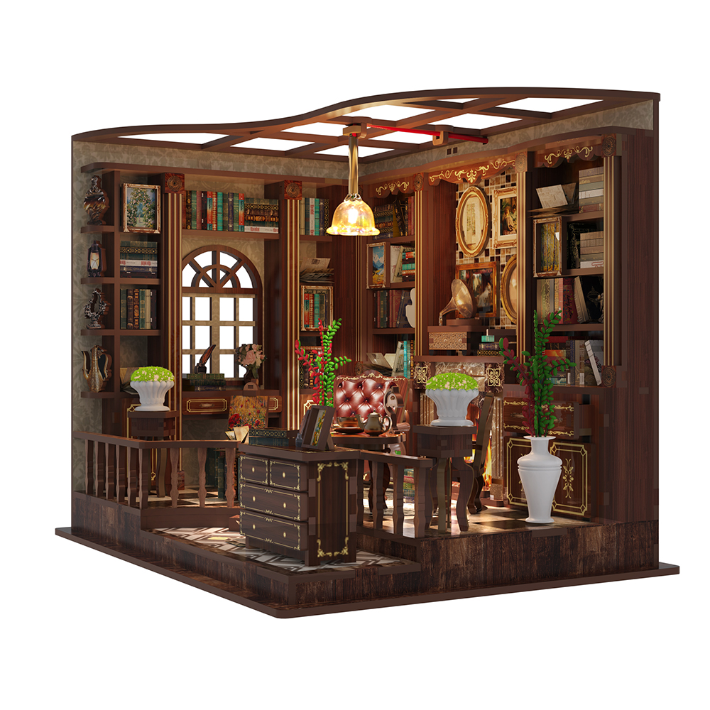 DIY Miniatur‑Häuschen Modell „Linkes Ufer Leseraum“ – Kreatives Bastelset für Sammler & als Geschenk