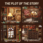 Miniatur‑Häuschen „Linkes Ufer Leseraum“ – DIY‑Bastelset für Bastelfans