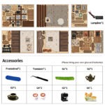 Café Book Nook Zubehör mit Miniatur-Kaffeetassen, Maschine und kleinen Bauteilen