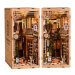 Japanische Gassen-Miniatur mit Katze DIY Book Nook