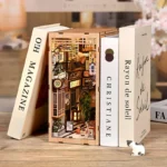 Japanische Gassen-Miniatur mit Katze DIY Book Nook