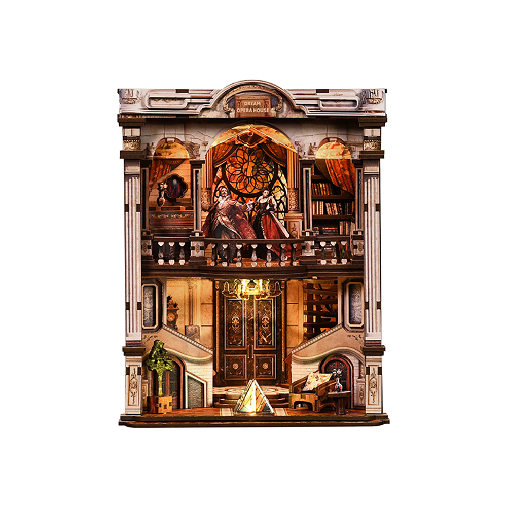 Dream Opera House Book Nook als Miniaturtheater mit LED-Licht, elegante DIY-Deko fürs Bücherregal