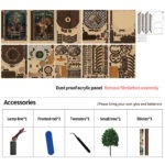 Tree Book Nook DIY Bausatz Zubehör mit LED-Kabel, Werkzeugen und Miniatur-Bauteilen