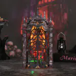 Gothic Book Nook mit dunkler Burg, Miniatur Schloss, LED Licht und geheimnisvoller Fantasy Atmosphäre